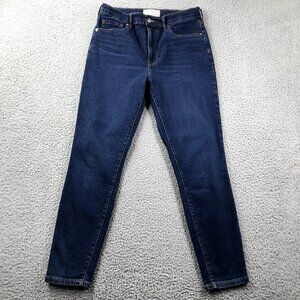EVERLANE Womens Size 29 High Rise Stretch Blue‎ Denim Ankle Skinny Jeans